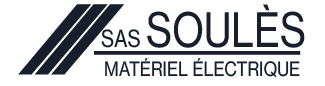 Logo de la SAS Soules, entreprise spécialisée dans la vente de matériel électrique dans les Hautes-Pyrénées (65), Pyrénées-Atlantiques (64) et le Gers (32)